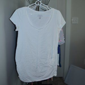 Bump Start by Motherhood Maternity White Top, Size M